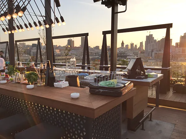 Rooftop bar and club, systems by SIMONIAN Technology